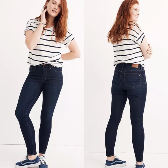Madewell 9" Mid-Rise Skinny Jeans in Larkspur Wash - Picture 1 of 11